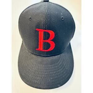 New Era Women's Boston Redsox B Hat Black Adjustable Baseball Cap 100% Cotton